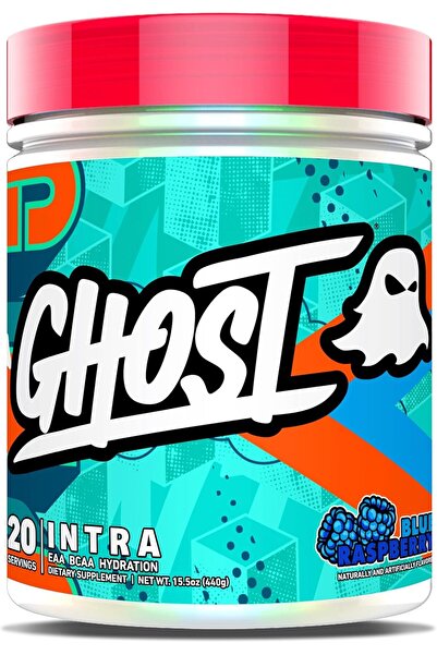 Ghost Intra Workout Powder - BCAAs & EAAs & Hydration (20 Servings, Blue Raspberry)