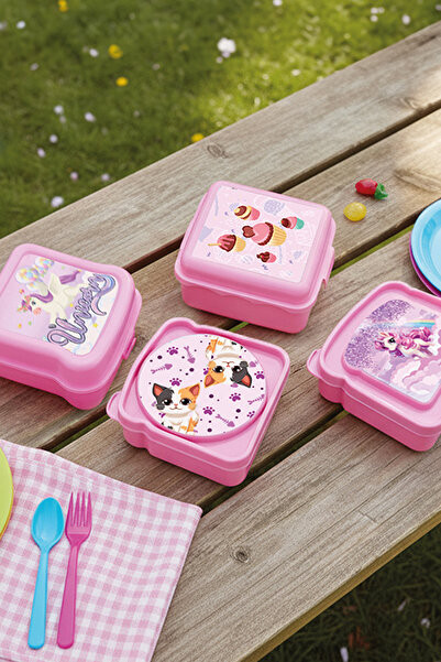 M&L LUNCH BOX 4'lü Çocuk Beslenme Kutusu Seti - Okul, Kreş ve Anaokulu İçin 5...