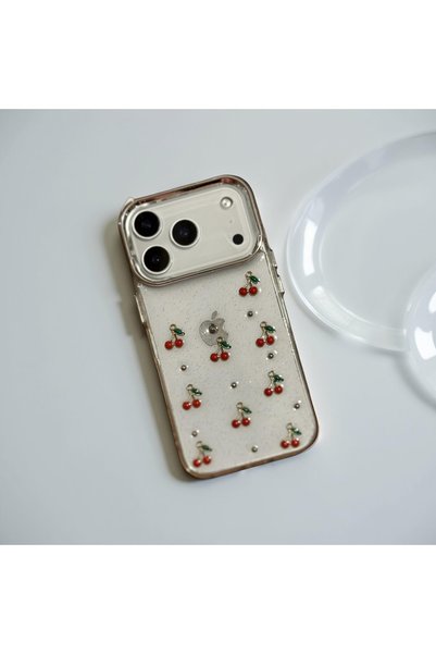 HYPERSOFT iPhone 7-8 Plus (5.5 Inch) Compatible Silvery Transparent Stone Sil...