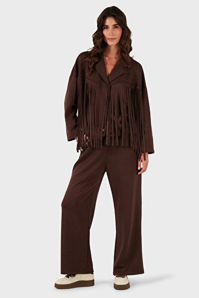 Via Dante Μπουφάν με φούντες με γιακά Regular Fit διπλό πέτο JACKET 68821795