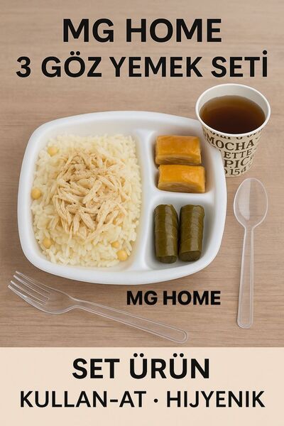 MG HOME 10 Takım❤️ 3 Göz Köpük Tabak – Isıya Dayanıklı Ekonomik -Kullan At Hİ...