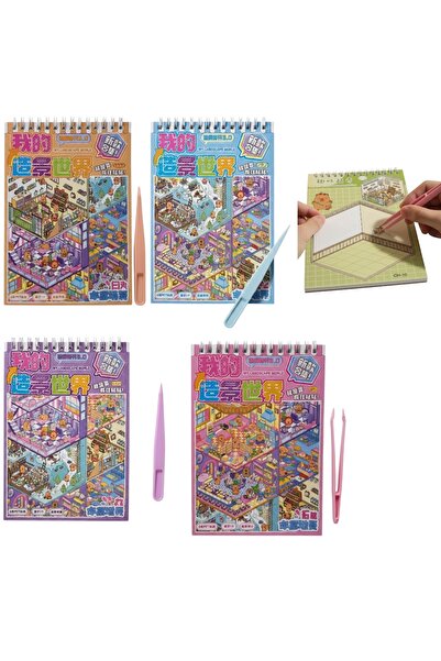 capybara Capy Bara A5 Telli 3D Sticker Ev Seti - Cımbız Hediyeli Sticker Defteri 12 Yaprak