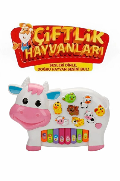 Magicway Türkçe Konuşan Çiftlik Hayvan Sesli Müzikli Eğitici Pilli Piyano Ren...