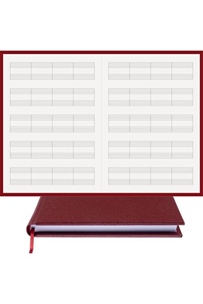 BİDEFTER Piano Notebook (No Key) 100% Handmade, Hand Stitched – 2026 Collection – Genuine Leather Cloth – A/4