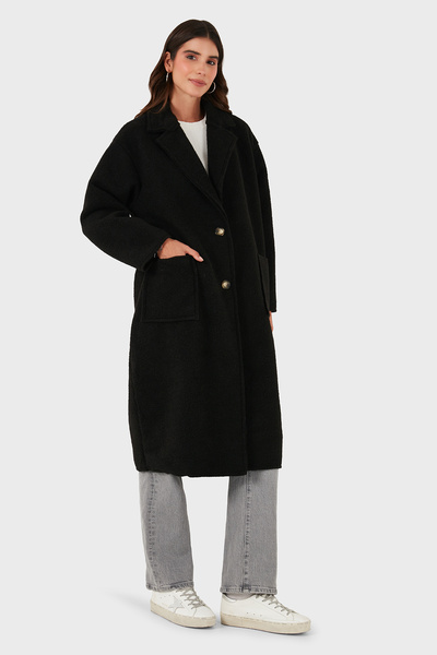 Via Dante Дълго палто с двойно закопчаване и свободна кройка ПАЛТО 68821012