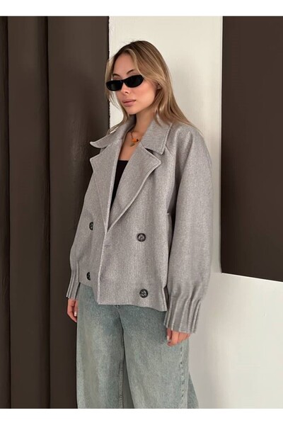 MAXXANA Drawstring Detail Trench Coat