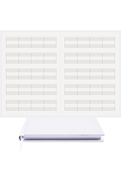 BİDEFTER Piano Notebook (No Key) 100% Handmade, Hand Stitched – 2026 Collection – Viscose Fabric Bound – A/4