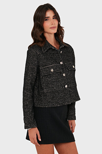 Via Dante Βαμβακερό πουκάμισο με κανονική εφαρμογή με γιακά μπουφάν JACKET 268755199W