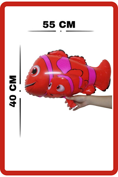 FESTİLO Folyo Karakter Balon Balık Nemo 55×40 cm Helyum Uyumlu
