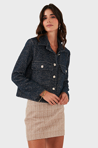 Via Dante Βαμβακερό πουκάμισο με κανονική εφαρμογή με γιακά μπουφάν JACKET 268755199W