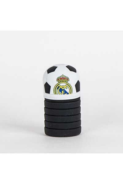Real Madrid Silicone pencil case with 1 compartment, unequipped, white and black