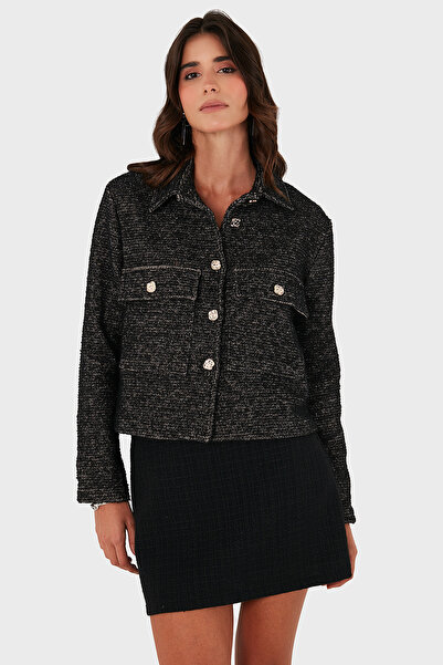 Via Dante Βαμβακερό πουκάμισο με κανονική εφαρμογή με γιακά μπουφάν JACKET 268755199W