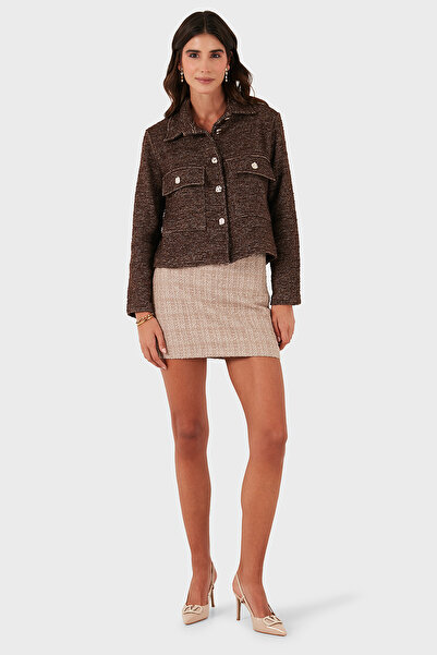 Via Dante Βαμβακερό πουκάμισο με κανονική εφαρμογή με γιακά μπουφάν JACKET 268755199W