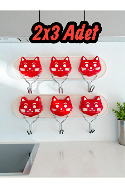 POBİ PLASTİK 2x3 lü YAPIŞKANLI ASKILIK KENDİNDEN YAPIŞKANLI KEDİ DESENLİ