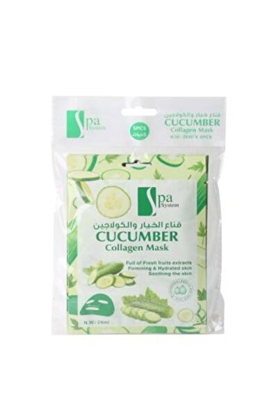 Spa System قناع الخيار والكولاجين للوجه - 28 مل × 5 قطع