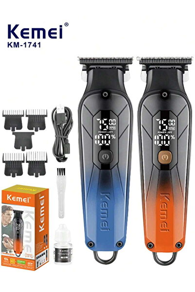Kemei ماكينة قص الشعر الكهربائية الاحترافية KM-1741 ذات الفجوة الصفرية