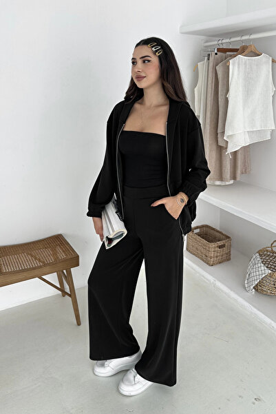 Meine Liebe Unterwäsche Premium Quality Modal Set with Elastic Waistband and Zippered Hood