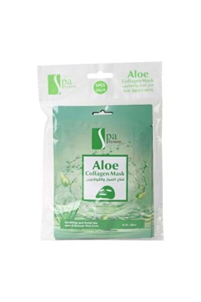Spa System قناع الوجه بالألوفيرا والكولاجين - 28 مل × 5 قطع