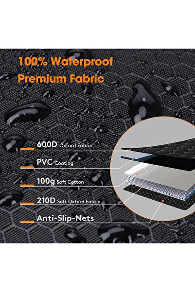 JOEJOY Car cover for dogs with side protection, non-slip, scratch-resistant, for