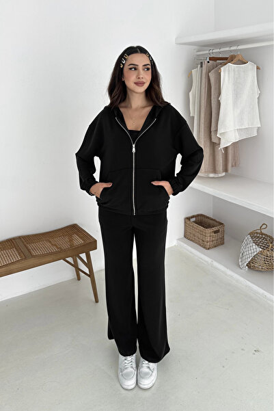 Meine Liebe Unterwäsche Premium Quality Modal Set with Elastic Waistband and Zippered Hood