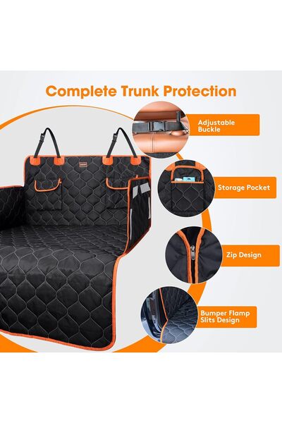 JOEJOY Car cover for dogs with side protection, non-slip, scratch-resistant, for