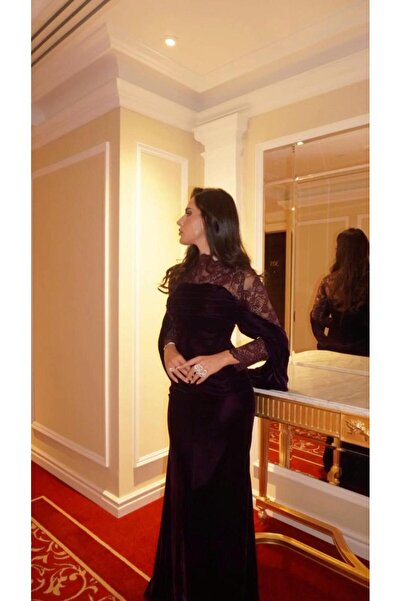 NO BRAND Elegant velvet dress