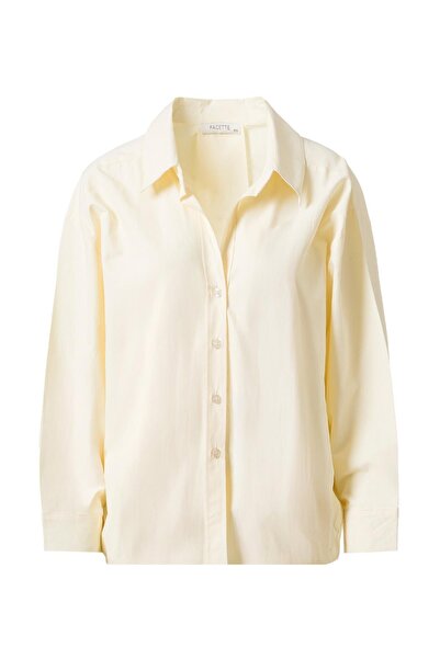 FACETTE Yellow Oversize Poplin Shirt