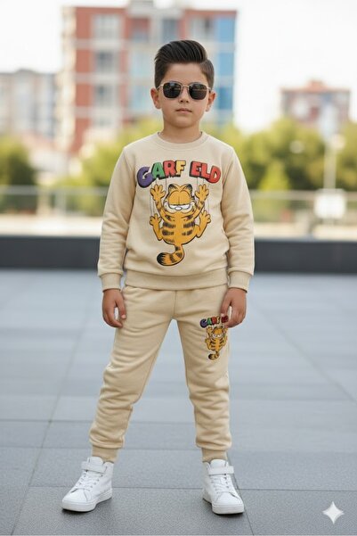 KOKOŞ BEBEK Carfield Boys' Tracksuit Set - Age 2/8 - 31558