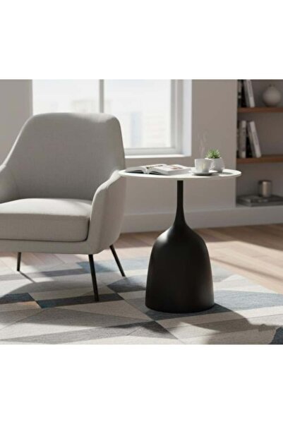 Palma homez Sculptural Bottle-Design Coffee Table with Modern Marble Touch