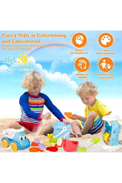 Generic 30-piece children's beach toy set, suitable for children aged 3 and above for sandpit play