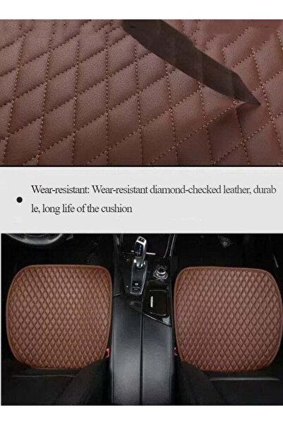 Generic 3PCS Front Lower Car Seat Cushion Cover - Anti-Slip Wrap Around, Fits 95% Vehicles (Black)