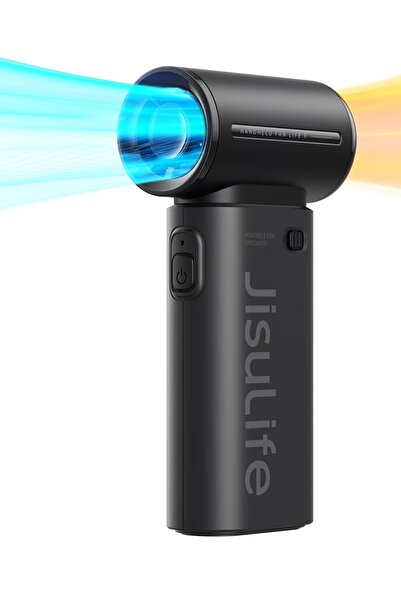 JISULIFE مروحة توربو محمولة Elec 9 بسرعات قابلة للتعديل وبطارية قابلة لإعادة الشحن بسعة 5000 مللي أمبير في الساعة