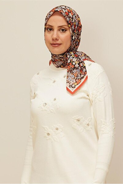 Alvina Flower Patterned Scarf 8603