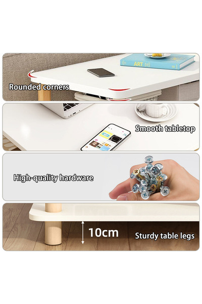 Sinyin Coffee Table,2 Tier Wooden End Table,Sofa Table with Open Storage Space,Furniture Table