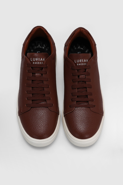 Lufian Tommy Men's Leather Sneaker Shoes Tan
