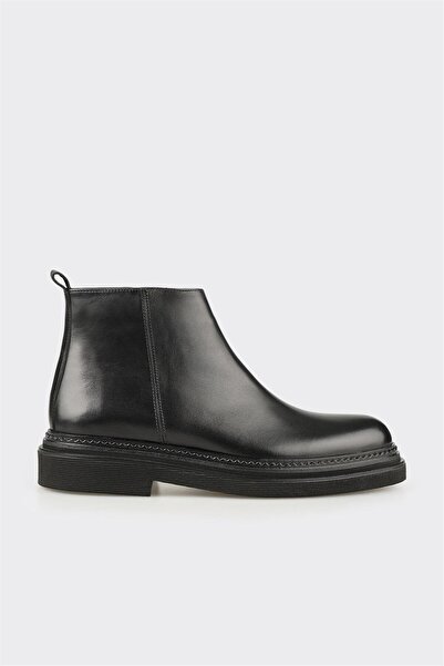 Elle Shoes Siyah Deri Erkek Günlük Bot