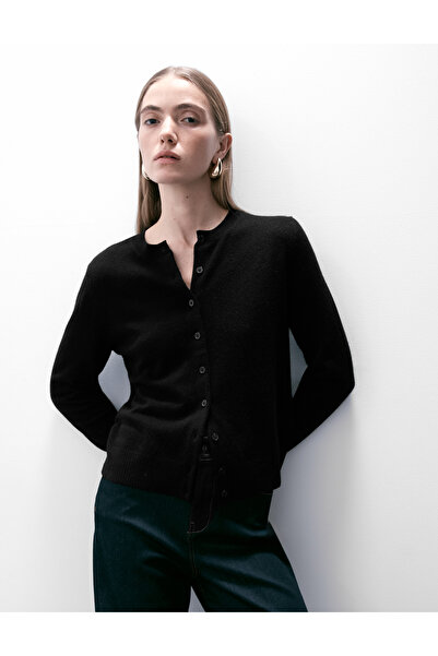 Marks & Spencer Kaşmir Yuvarlak Yaka Rahat Kesim Hırka