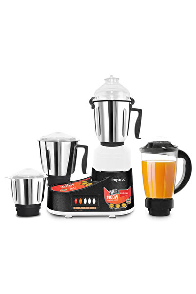 İMPEX 4in1 Mixer Grinder 1200W BL1004B, 100% Copper Motor, SS Jars, 3 Speed, Overheat Protection