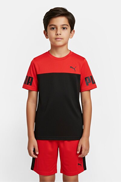 Puma Kids Boy 2 Pieces Brand Logo T-Shirt And Shorts Set, Multicolor