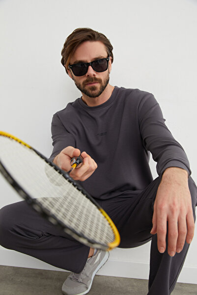 Fulla Moda Basic Crew Neck Modal Fabric Sweatshirt