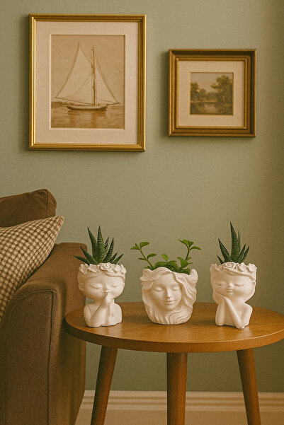 Bal Craft Altın Kızlar 3lü Dekoratif Saksı Set