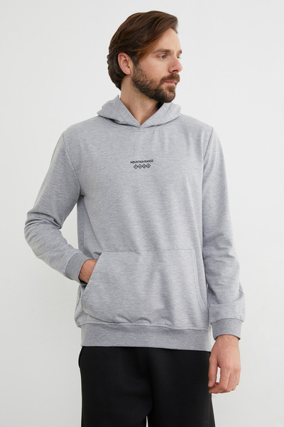 Fulla Moda Φούτερ με κουκούλα με στάμπα με κείμενο Mountain Range