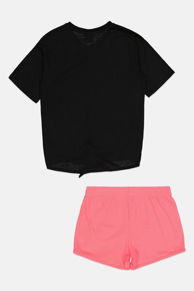 Puma Kids Girl 2 Piece Brand Logo T-Shirt And Shorts Set, Multicolor