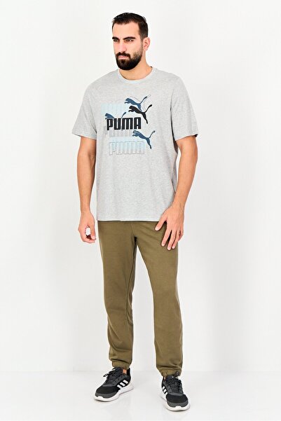 Puma Men Sportswear Fit Short Sleeve Outdoor T-Shirt, Heather Grey