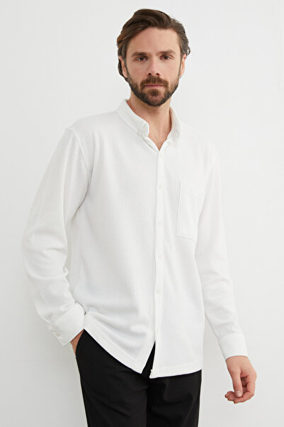 Fulla Moda Πουκάμισο Jacquard με μία τσέπη