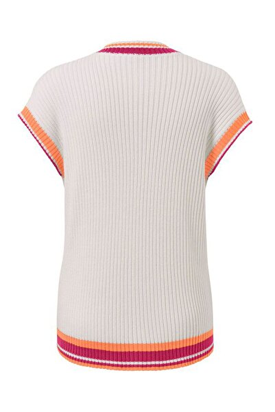 Tchibo Women V-Neck Long Sleeves Knitted Sweater, Ivory