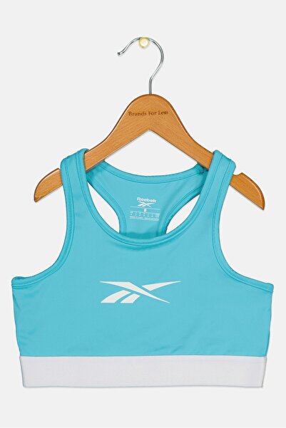 Reebok Kids Girl Non Padded Sleeveless Training Sports Bra, Blue