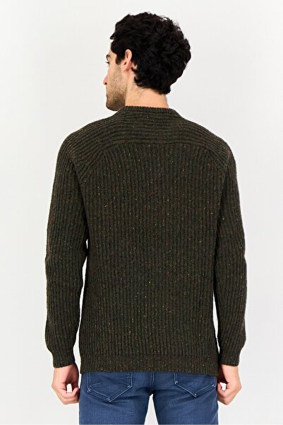 Timberland Men Crew Neck Knitted Sweater, Army Green