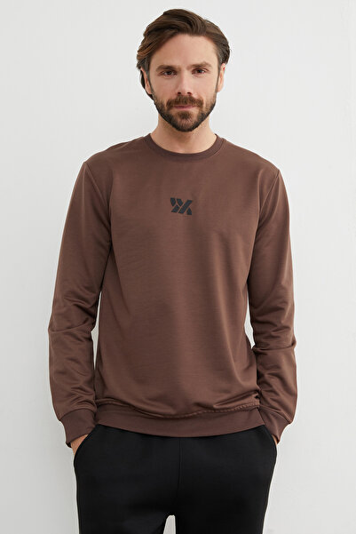 Fulla Moda Φούτερ με ανάγλυφο εμπριμέ Crew Neck