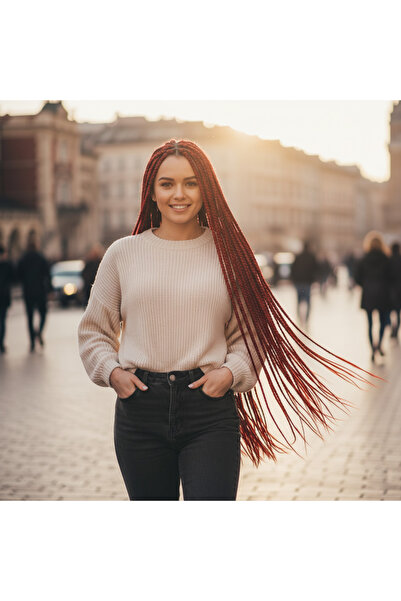 BilfolD ضفائر أفريقية وشعر راستا - أحمر فاتح